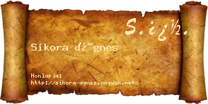 Sikora Ágnes névjegykártya