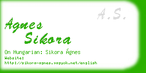 agnes sikora business card